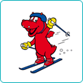 Maskottchen Ski